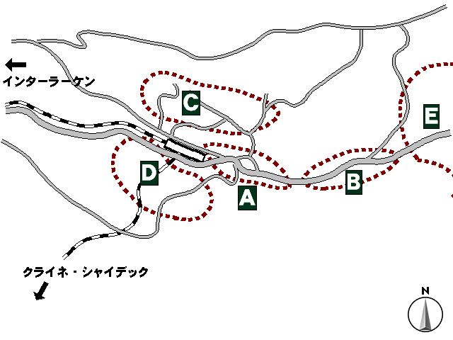 グリンデルワルト地図